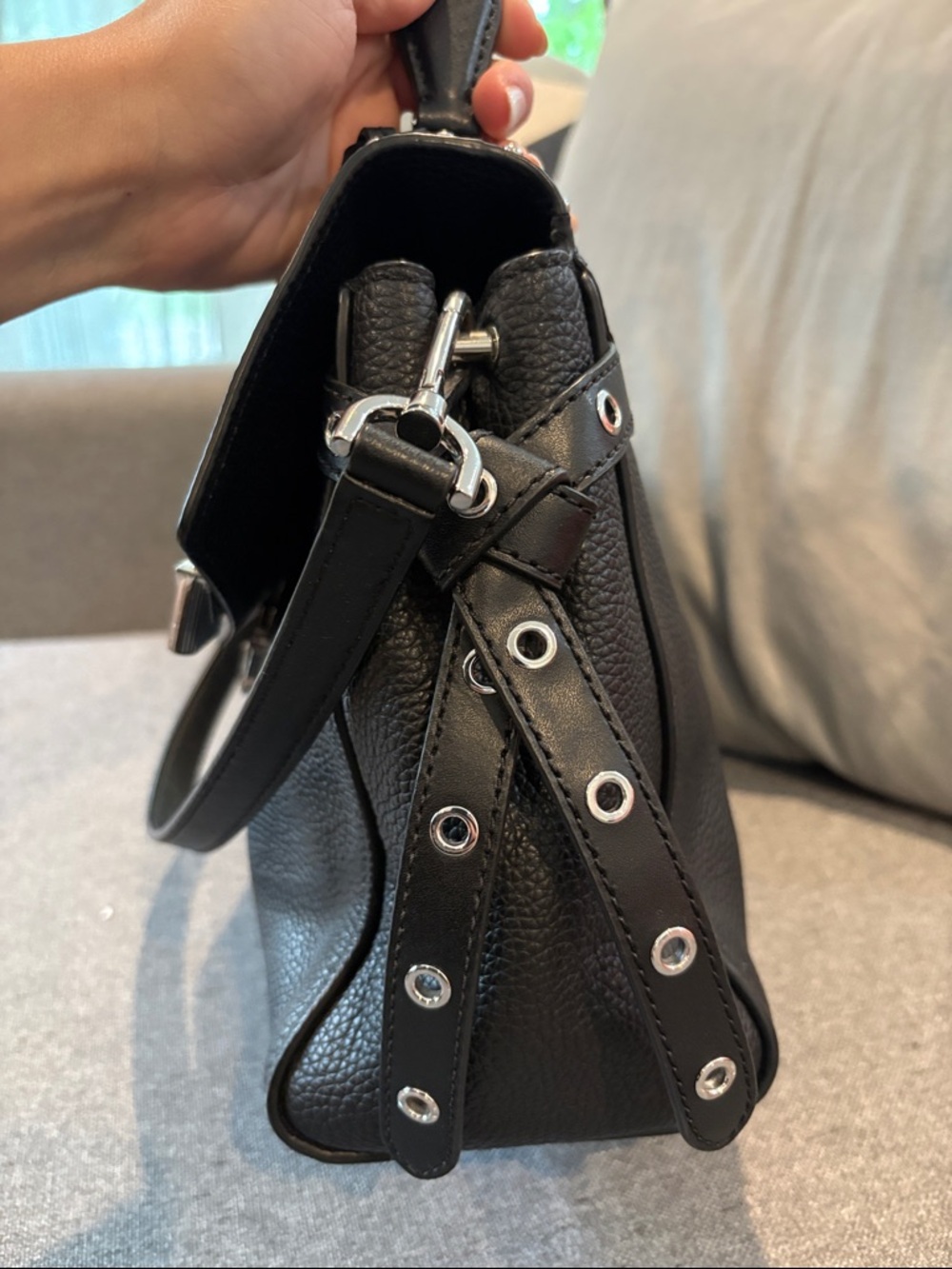 🖤 Michael Kors Black Studded Leather Bristol Satchel 🖤 - Picture 4 of 16